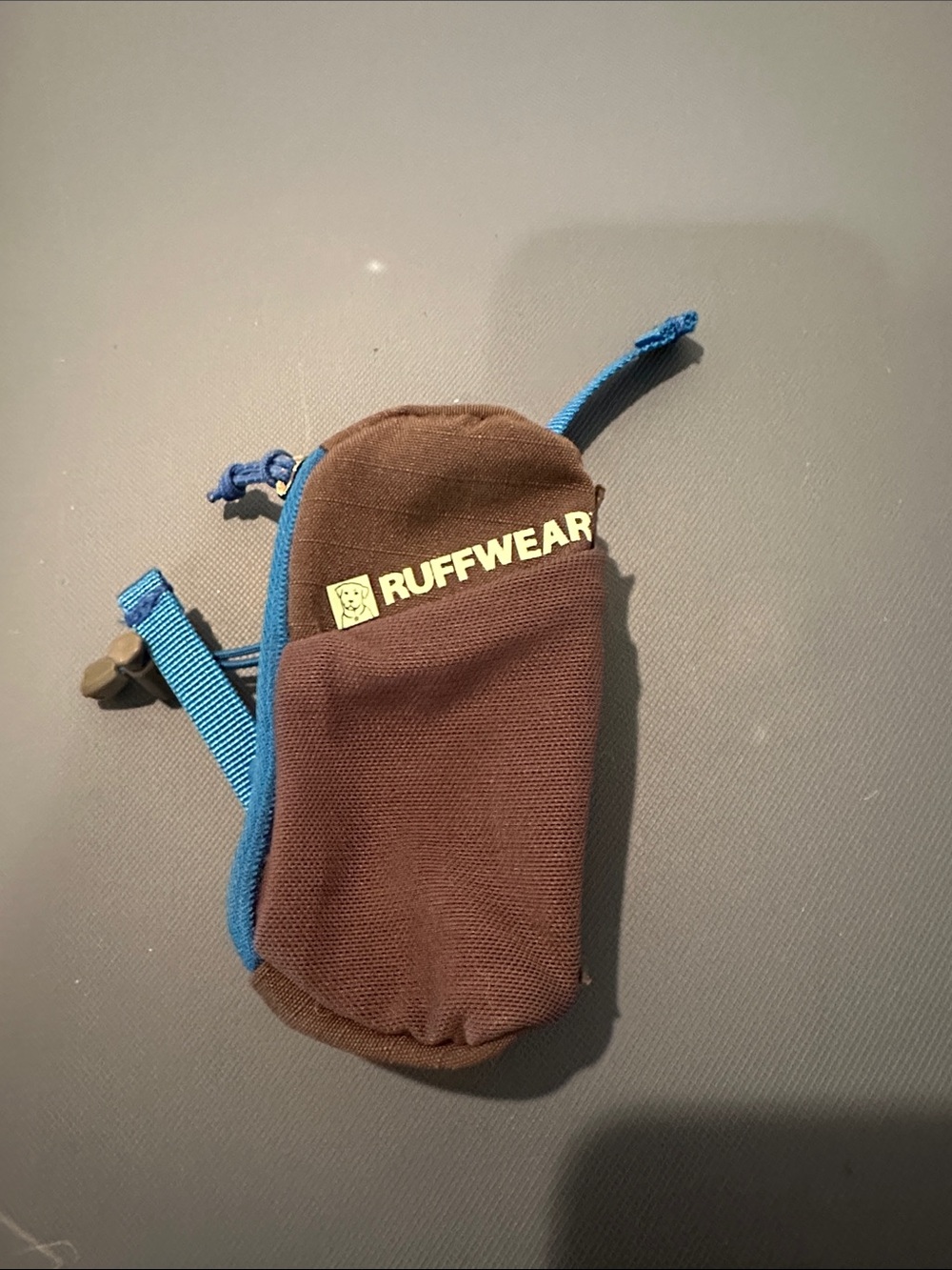 Ruffwear Grey with Blue Trim Treat Pouch
